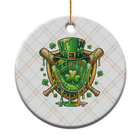 Slimy Shamrock Baseball Glove Ceramic Ornament St Patricks Day Gift
