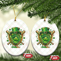 Slimy Shamrock Baseball Glove Ceramic Ornament St Patricks Day Gift