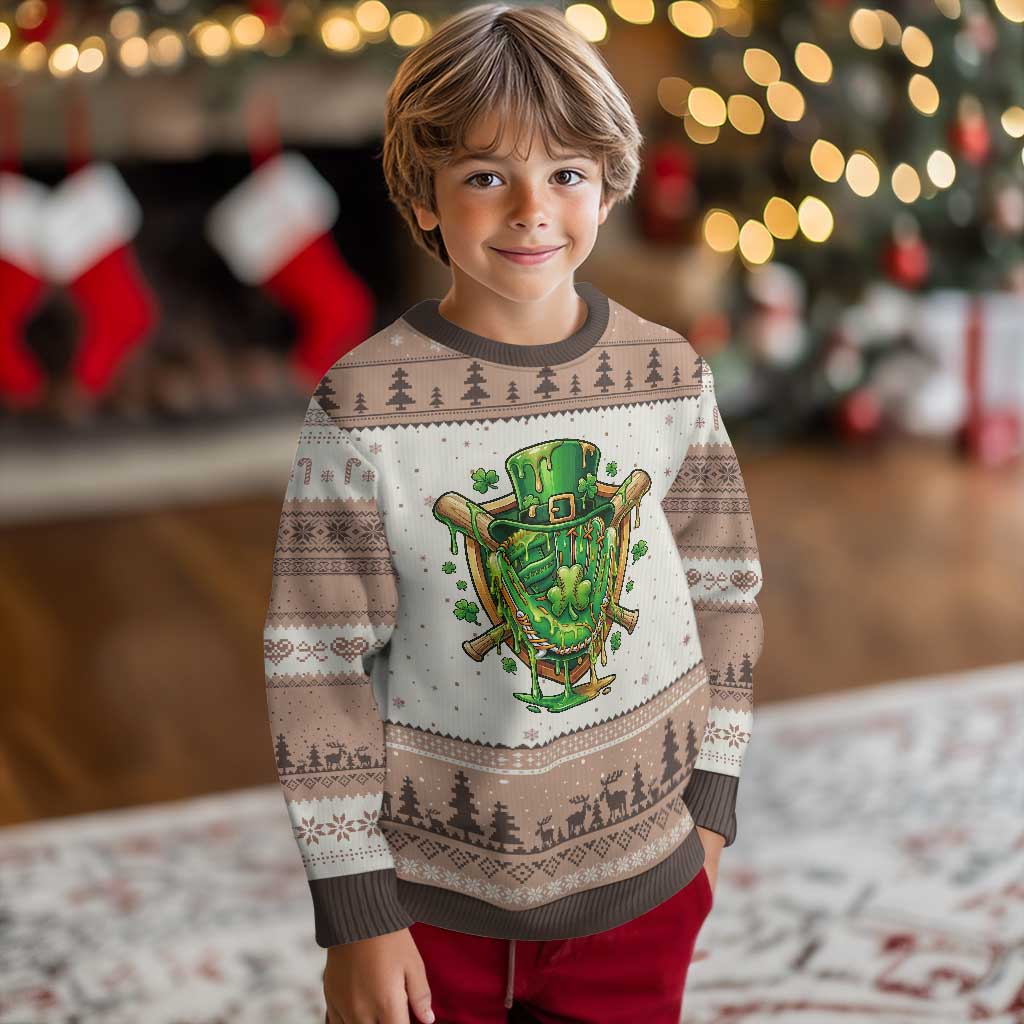 Slimy Shamrock Baseball Glove Ugly Christmas Sweater St Patricks Day Gift