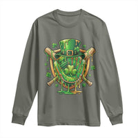 Slimy Shamrock Baseball Glove Long Sleeve Shirt St Patricks Day Gift