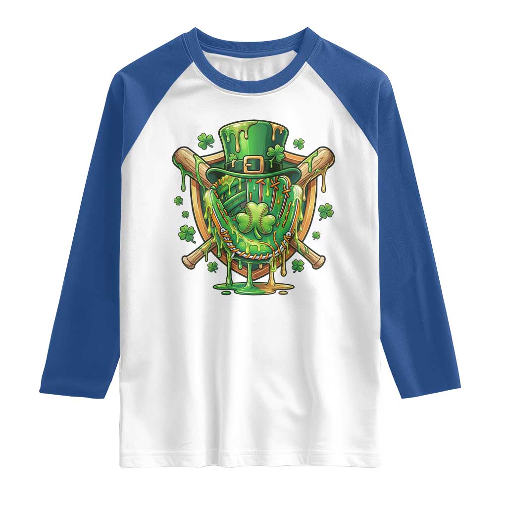 Slimy Shamrock Baseball Glove Raglan Shirt St Patricks Day Gift