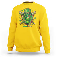 Slimy Shamrock Baseball Glove Sweatshirt St Patricks Day Gift