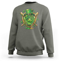 Slimy Shamrock Baseball Glove Sweatshirt St Patricks Day Gift