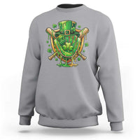 Slimy Shamrock Baseball Glove Sweatshirt St Patricks Day Gift