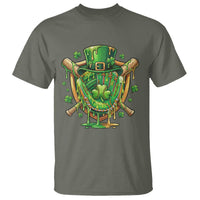 Slimy Shamrock Baseball Glove T Shirt St Patricks Day Gift