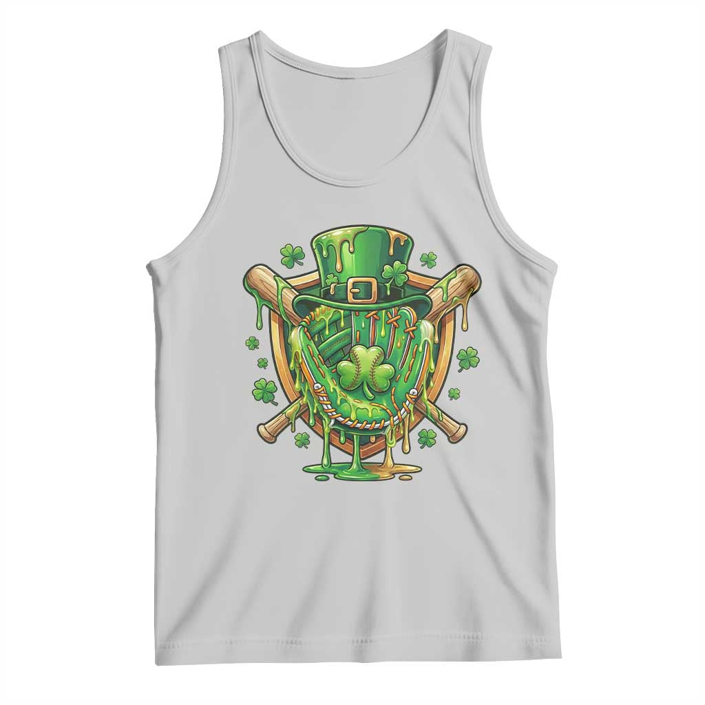 Slimy Shamrock Baseball Glove Tank Top St Patricks Day Gift
