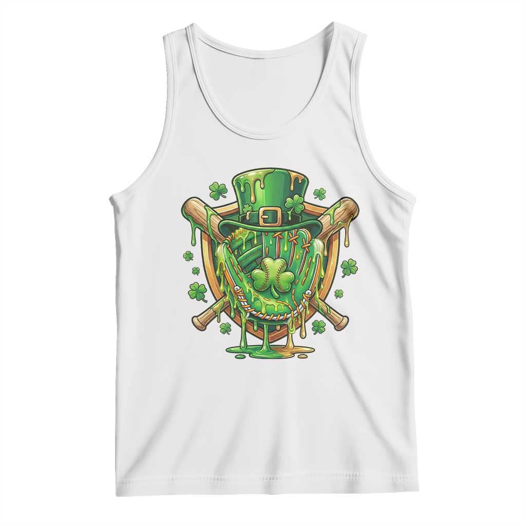 Slimy Shamrock Baseball Glove Tank Top St Patricks Day Gift