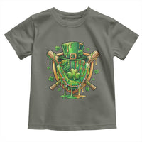 Slimy Shamrock Baseball Glove Toddler T Shirt St Patricks Day Gift