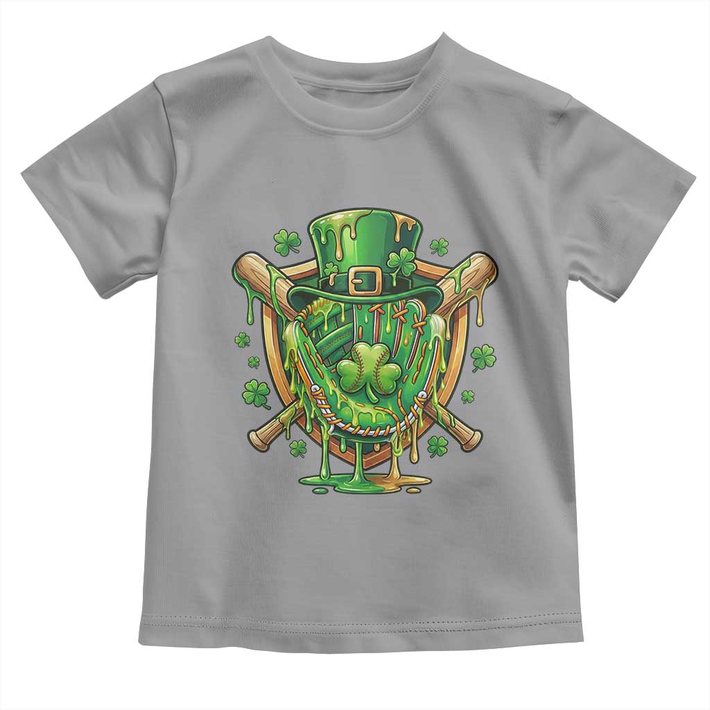 Slimy Shamrock Baseball Glove Toddler T Shirt St Patricks Day Gift