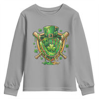 Slimy Shamrock Baseball Glove Youth Sweatshirt St Patricks Day Gift