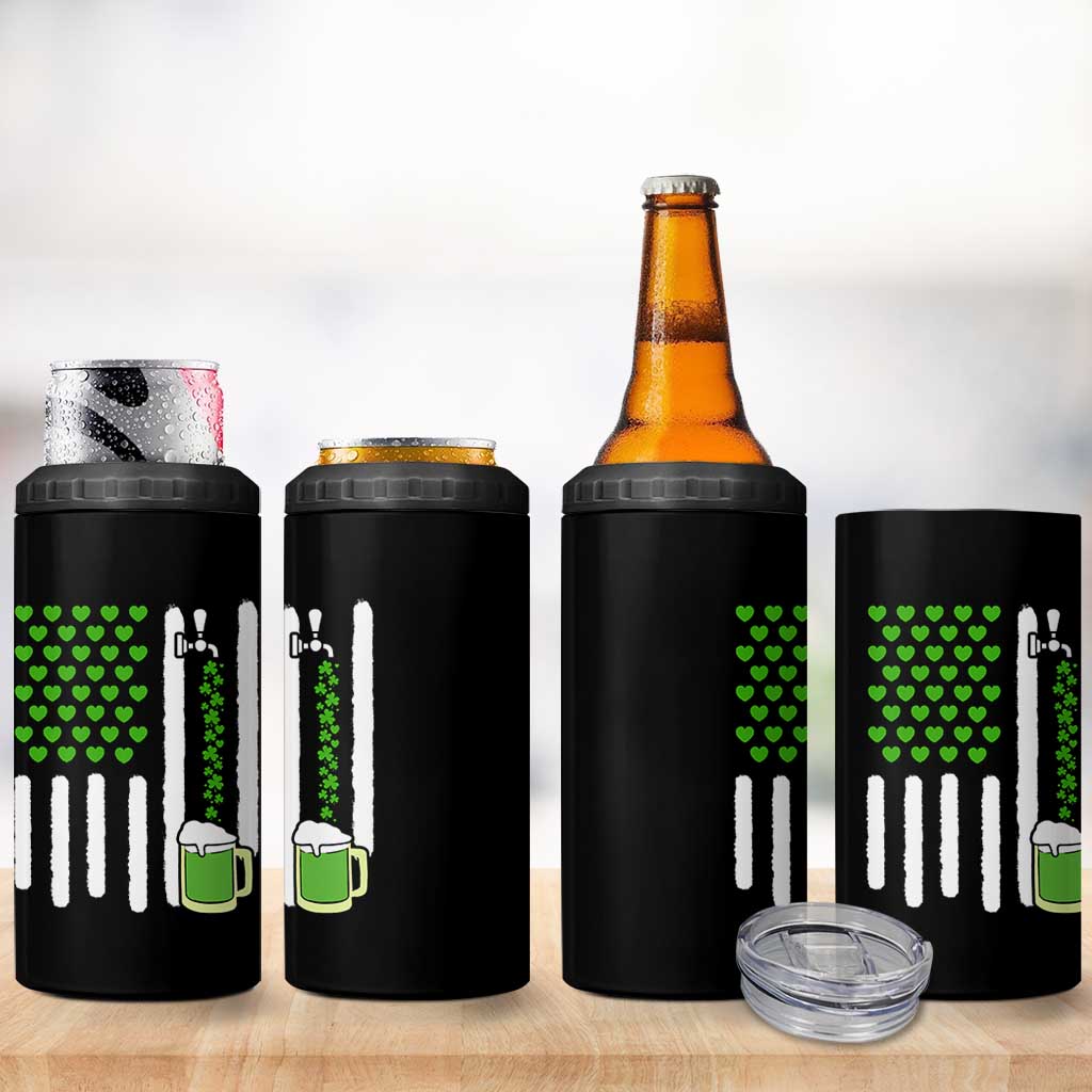 St Patricks Day Irish American Pride Gift 4 in 1 Can Cooler Tumbler