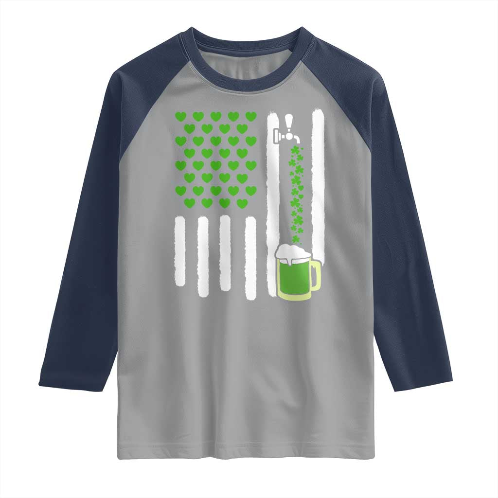 St Patricks Day Irish American Pride Gift Raglan Shirt