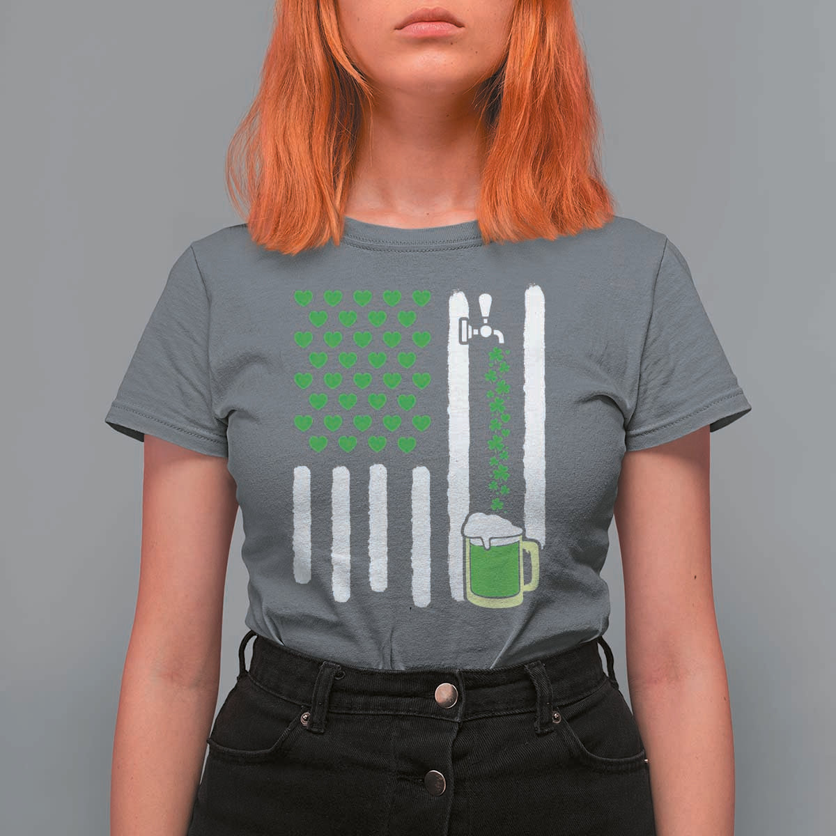 St Patricks Day Irish American Pride Gift T Shirt For Women