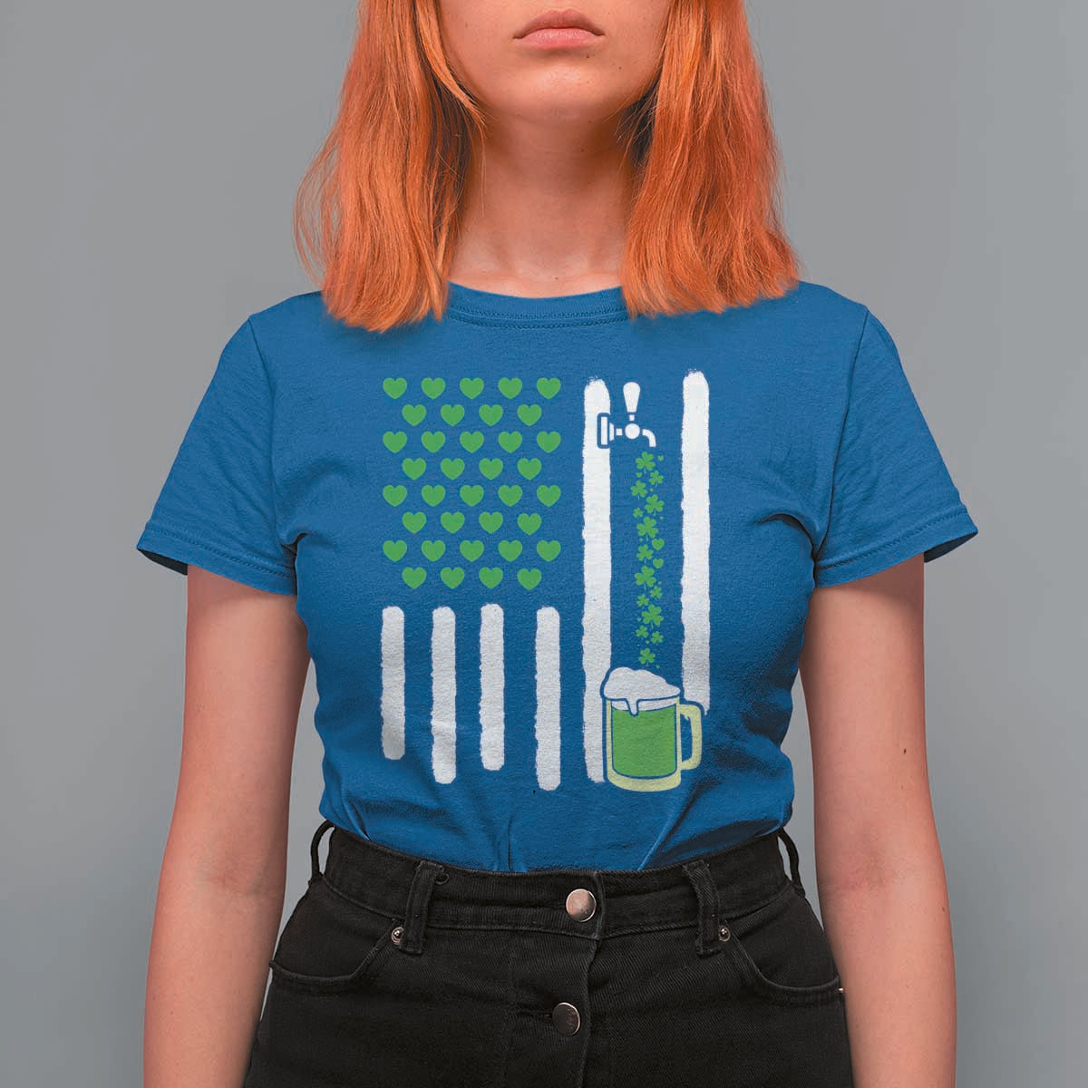 St Patricks Day Irish American Pride Gift T Shirt For Women