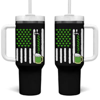 St Patricks Day Irish American Pride Gift Tumbler With Handle