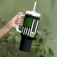 St Patricks Day Irish American Pride Gift Tumbler With Handle