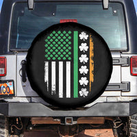 USA Flag With Shamrocks Spare Tire Cover St Patricks Day Gift