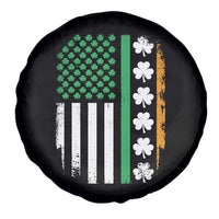 USA Flag With Shamrocks Spare Tire Cover St Patricks Day Gift