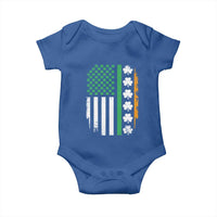 USA Flag With Shamrocks Baby Onesie St Patricks Day Gift