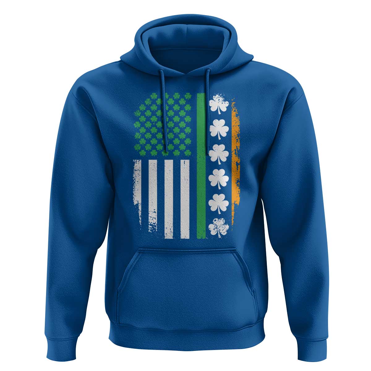 USA Flag With Shamrocks Hoodie St Patricks Day Gift