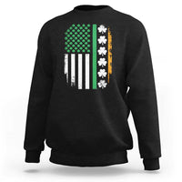 USA Flag With Shamrocks Sweatshirt St Patricks Day Gift