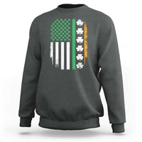 USA Flag With Shamrocks Sweatshirt St Patricks Day Gift