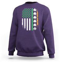 USA Flag With Shamrocks Sweatshirt St Patricks Day Gift