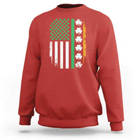 USA Flag With Shamrocks Sweatshirt St Patricks Day Gift
