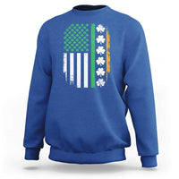 USA Flag With Shamrocks Sweatshirt St Patricks Day Gift