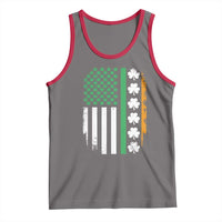 USA Flag With Shamrocks Tank Top St Patricks Day Gift