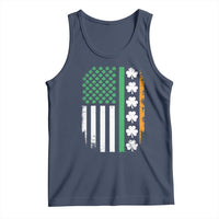 USA Flag With Shamrocks Tank Top St Patricks Day Gift