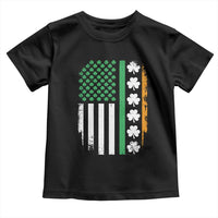 USA Flag With Shamrocks Toddler T Shirt St Patricks Day Gift
