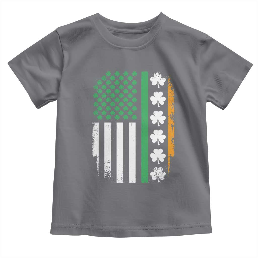 USA Flag With Shamrocks Toddler T Shirt St Patricks Day Gift