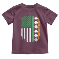 USA Flag With Shamrocks Toddler T Shirt St Patricks Day Gift