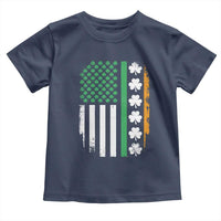 USA Flag With Shamrocks Toddler T Shirt St Patricks Day Gift