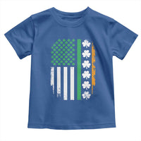 USA Flag With Shamrocks Toddler T Shirt St Patricks Day Gift