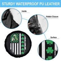 Irish Patriotic USA Flag With Shamrocks Gift Spare Tire Cover