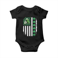 Irish Patriotic USA Flag With Shamrocks Gift Baby Onesie