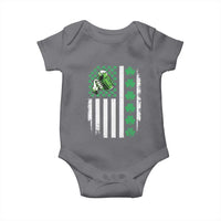 Irish Patriotic USA Flag With Shamrocks Gift Baby Onesie