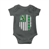 Irish Patriotic USA Flag With Shamrocks Gift Baby Onesie
