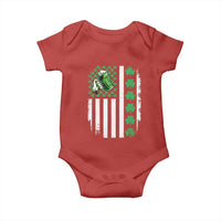 Irish Patriotic USA Flag With Shamrocks Gift Baby Onesie
