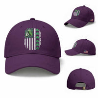 Irish Patriotic USA Flag With Shamrocks Gift Baseball Cap