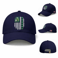 Irish Patriotic USA Flag With Shamrocks Gift Baseball Cap