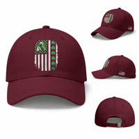 Irish Patriotic USA Flag With Shamrocks Gift Baseball Cap