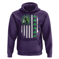 Irish Patriotic USA Flag With Shamrocks Gift Hoodie