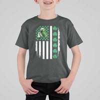 Irish Patriotic USA Flag With Shamrocks Gift T Shirt For Kid
