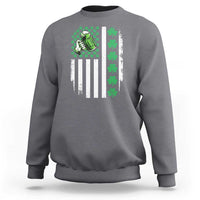 Irish Patriotic USA Flag With Shamrocks Gift Sweatshirt