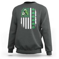 Irish Patriotic USA Flag With Shamrocks Gift Sweatshirt