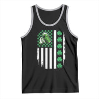 Irish Patriotic USA Flag With Shamrocks Gift Tank Top
