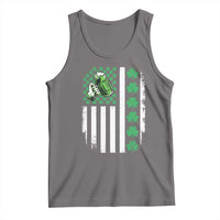 Irish Patriotic USA Flag With Shamrocks Gift Tank Top